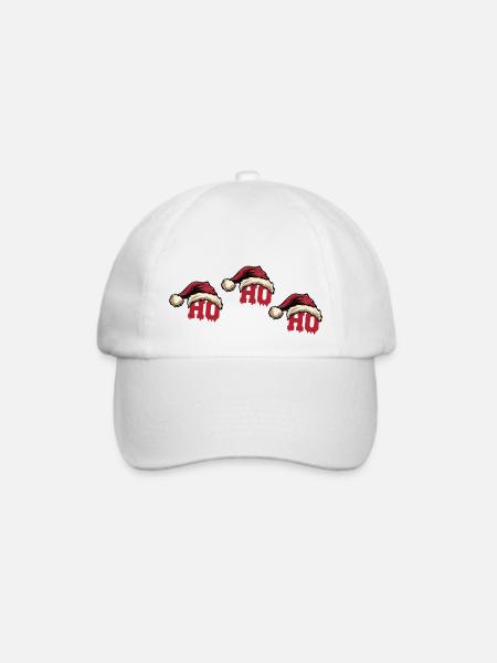 Weihnachten Ho Ho Ho - Baseballkappe - Weiß/Weiß