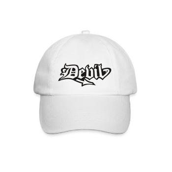 Devil - Baseballkappe - Weiß/Weiß - Vorne