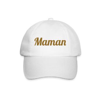 Maman d'Amour - Muttertag - Baseballkappe - Weiß/Weiß - Vorne