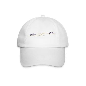 die liegendeacht puresoul, gold-lilla - Baseballkappe - Weiß/Weiß - Vorne