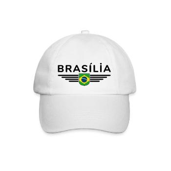 Brasília T-Shirt für Fans und Reisende - Baseballkappe - Weiß/Weiß - Vorne
