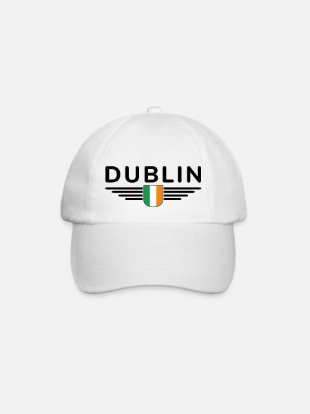Dublin T-Shirt für Irland-Fans - Baseballkappe - Weiß/Weiß