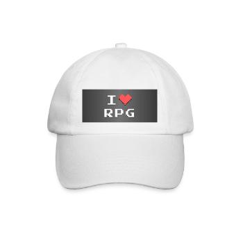 Ich liebe - RPG - Baseballkappe - Weiß/Weiß - Vorne