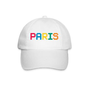 PARIS Pixel - Baseballkappe - Weiß/Weiß - Vorne
