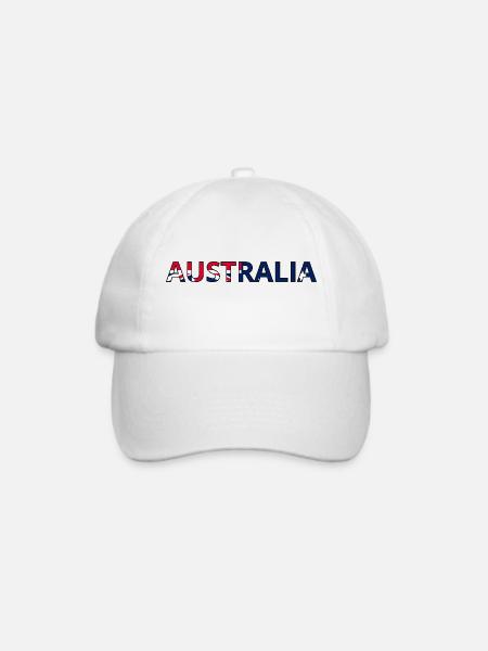 Australien Flagge - Baseballkappe - Weiß/Weiß