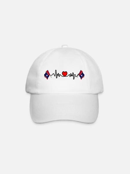 Herzfrequenz-Cardio für Mississippi - Baseballkappe - Weiß/Weiß