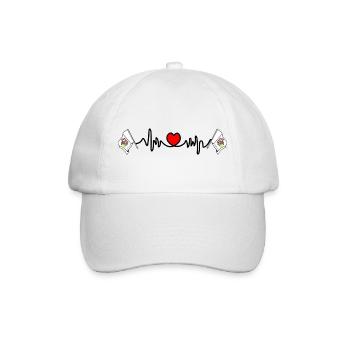 Herzfrequenz-Cardio für Illinois - Baseballkappe - Weiß/Weiß - Vorne