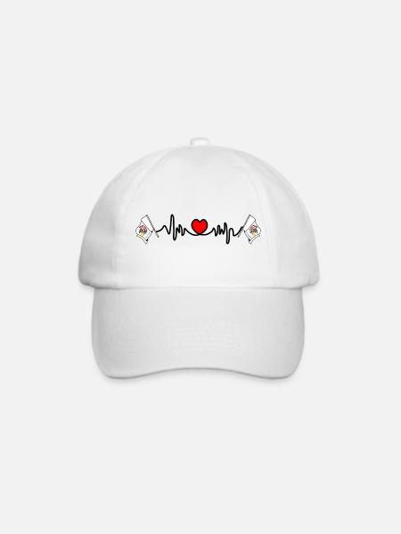 Herzfrequenz-Cardio für Illinois - Baseballkappe - Weiß/Weiß