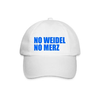 No weidel no merz - Baseballkappe - Weiß/Weiß - Vorne