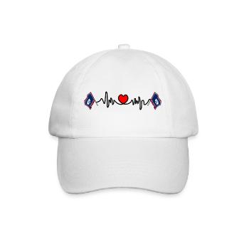 Herzfrequenz-Cardio für Wyoming - Baseballkappe - Weiß/Weiß - Vorne