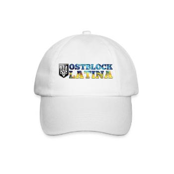 Ostblock Latina Ukrainerin Ukraine Geschenk - Baseballkappe - Weiß/Weiß - Vorne