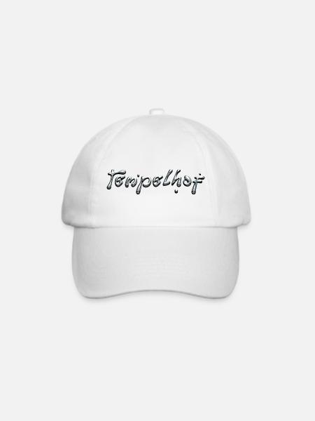 Tempelhof Liquid Chrome Typography - Baseballkappe - Weiß/Weiß