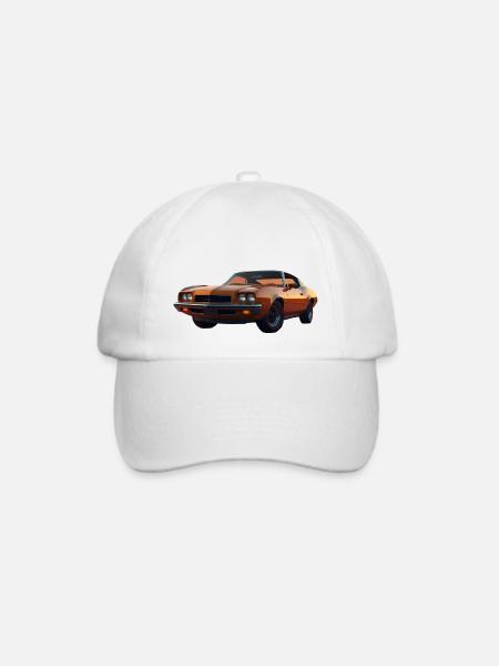 Klassisches Muscle-Car - Baseballkappe - Weiß/Weiß