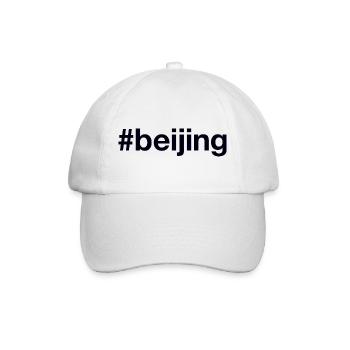 Beijing Hashtag Peking - Baseballkappe - Weiß/Weiß - Vorne