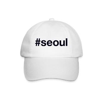 SEOUL Hashtag - Baseballkappe - Weiß/Weiß - Vorne