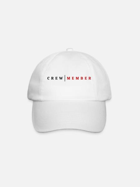 Crew Mitglied - Baseballkappe - Weiß/Weiß