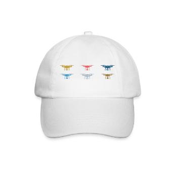 Vintage Drohnen Pilot - Baseballkappe - Weiß/Weiß - Vorne