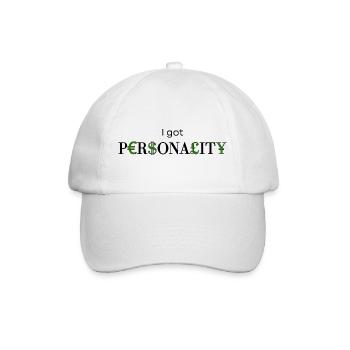 I got Personality - Design mit Währungen  - Baseballkappe - Weiß/Weiß - Vorne