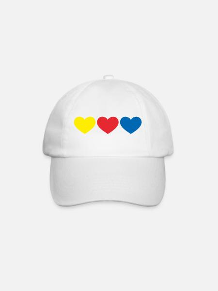 DIF_heart - Baseballkappe - Weiß/Weiß