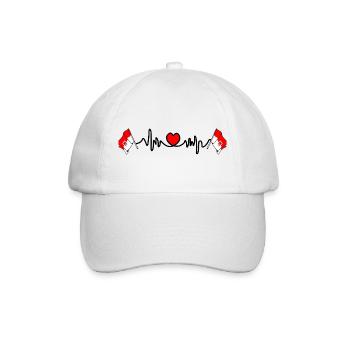 Vorarlberger Herzschlagflaggen - Baseballkappe - Weiß/Weiß - Vorne