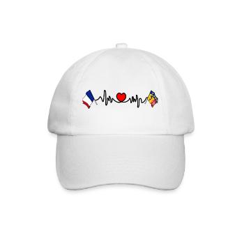 Rhône-Alpes & Frankreich - Baseballkappe - Weiß/Weiß - Vorne