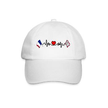 Limousin Herzschlag Frankreich - Baseballkappe - Weiß/Weiß - Vorne