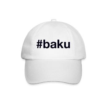 Baku Azerbaijan Aserbaidschan - Baseballkappe - Weiß/Weiß - Vorne