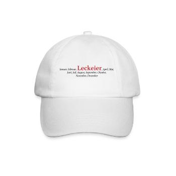Leck Eier - Baseballkappe - Weiß/Weiß - Vorne