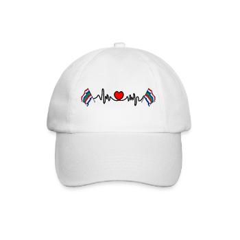 Schier Heartbeat – Island Pride - Baseballkappe - Weiß/Weiß - Vorne