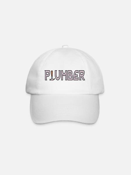 Klempner-Papa - Baseballkappe - Weiß/Weiß