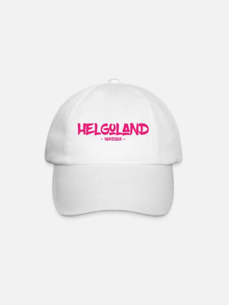 Helgoland - Nordsee - Insel - Lange Anna - Baseballkappe - Weiß/Weiß
