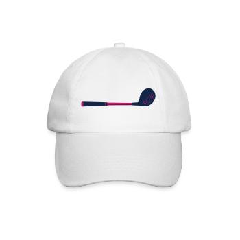 Golfschlaeger Driver Icon - Baseballkappe - Weiß/Weiß - Vorne