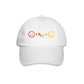 Geschenkidee für die Freediverin mit Gerätetauchen - Baseballkappe - Weiß/Weiß - Vorne