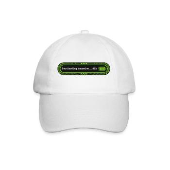 Dopamine 99 Lustige Ladeleiste herunterladen - Baseballkappe - Weiß/Weiß - Vorne