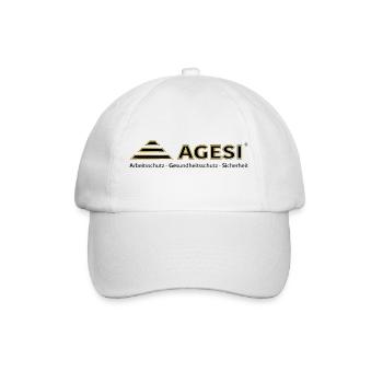 AGESI Arbeitssicherheit Gesundheitsschutz  - Baseballkappe - Weiß/Weiß - Vorne