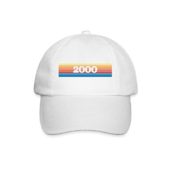 Regenbogen 2000 - Baseballkappe - Weiß/Weiß - Vorne