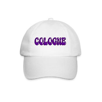 Kölner Lila, gefrorene Typografie - Baseballkappe - Weiß/Weiß - Vorne