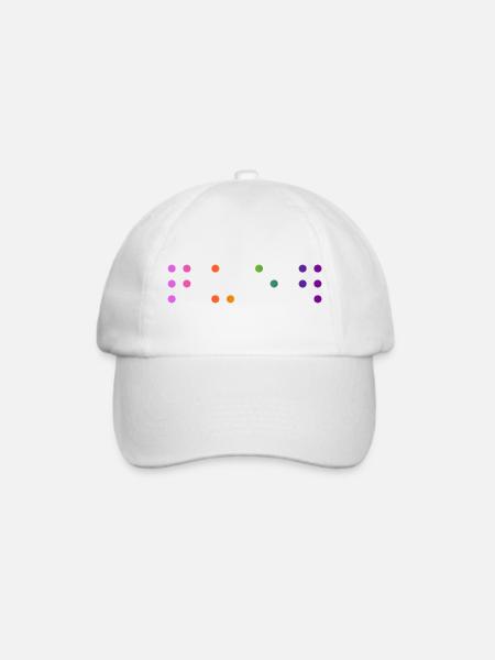 Queer-Kontraktierte Braille - Baseballkappe - Weiß/Weiß
