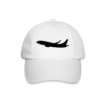 flugzeug - Baseballkappe - Weiß/Weiß - Vorne