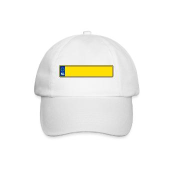 Kennzeichen NL - Baseballkappe - Weiß/Weiß - Vorne