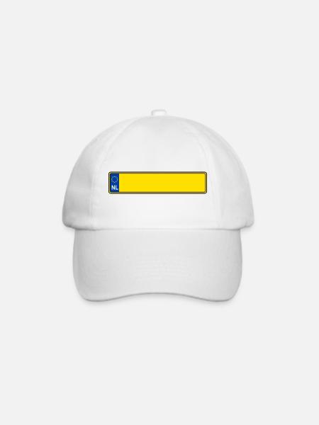 Kennzeichen NL - Baseballkappe - Weiß/Weiß