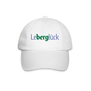 leBERGlück - Baseballkappe - Weiß/Weiß - Vorne