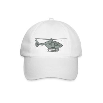 Hubschrauber 2 - Baseballkappe - Weiß/Weiß - Vorne