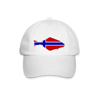 Heilbutt_Norwegen - Baseballkappe - Weiß/Weiß - Vorne