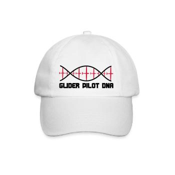 dna segelflieger text - Baseballkappe - Weiß/Weiß - Vorne