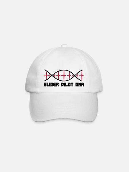 dna segelflieger text - Baseballkappe - Weiß/Weiß