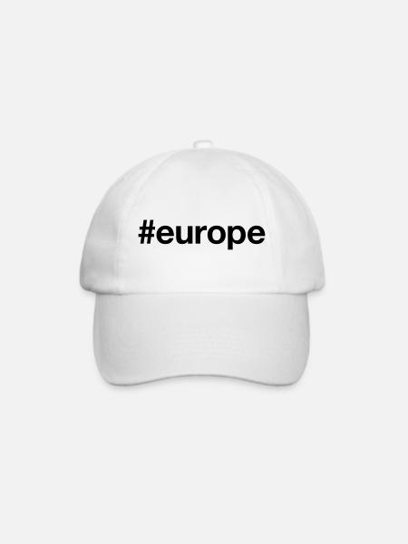 EUROPA Europe Hashtag - Baseballkappe - Weiß/Weiß
