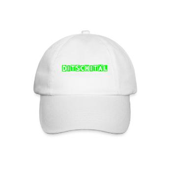Ditschitäl! TShirts für Nerds & Digitalisierung - Baseballkappe - Weiß/Weiß - Vorne