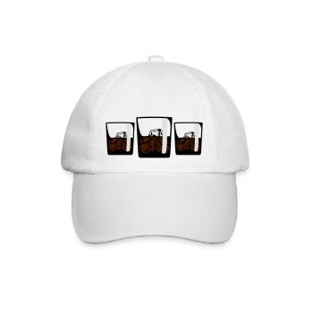 3 Drinks - Baseballkappe - Weiß/Weiß - Vorne