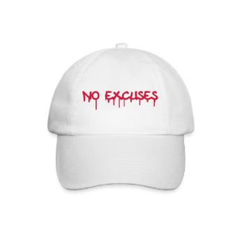 No Excuses - Baseballkappe - Weiß/Weiß - Vorne
